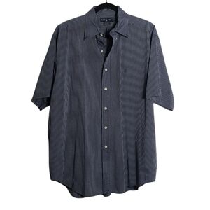 RALPH LAUREN Blue Striped Casual Button Down Shirt Size Large